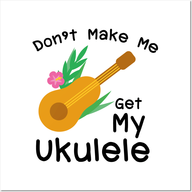 Ukulele Guitar Player Hawaii Music Wall Art by macshoptee